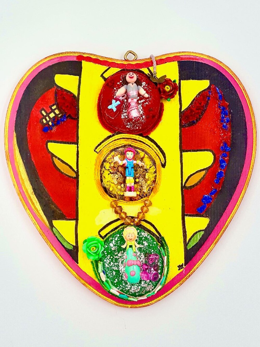 Polly Pocket Signs of the Heart Traffic Light Wooden Canvas Art